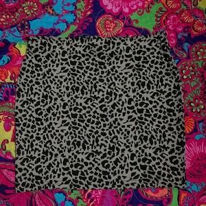 Leopard print miniskirt